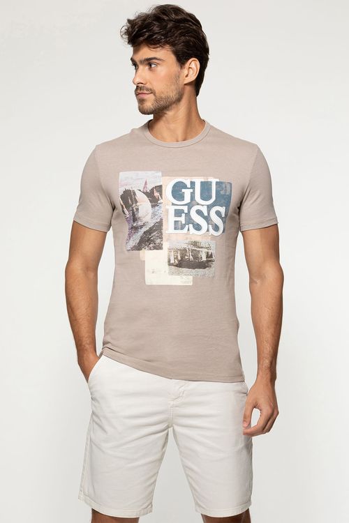 Camiseta Sail Boat Guess Cinza