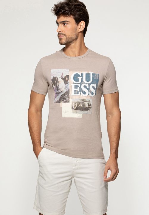 Camiseta Sail Boat Guess Cinza