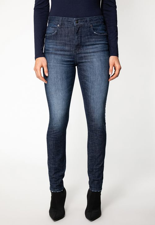 Calça Jeans High Rise Skinny Azul Escuro