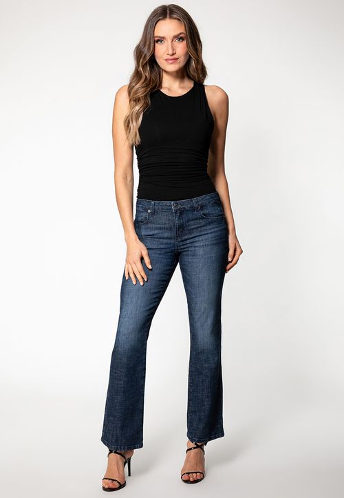 Calça Jeans Sexy Straight Azul Escuro