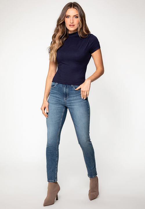 Calça Jeans High Rise Skinny Azul
