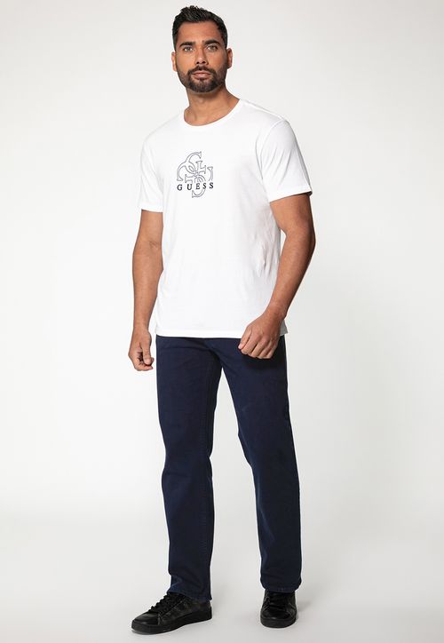 Calça Sarja Regular Straight Azul Escuro