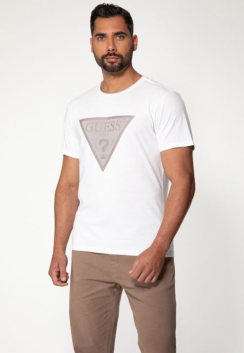 Camiseta Logo Holográfico Branco