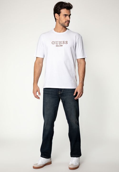 Calça Jeans Slim Tapered Azul Escuro