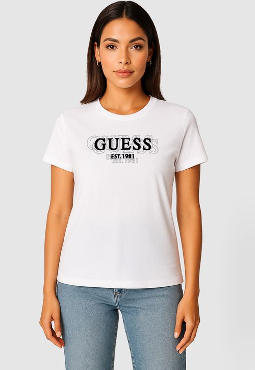 Camiseta Estampa GUESS Caviar Branco