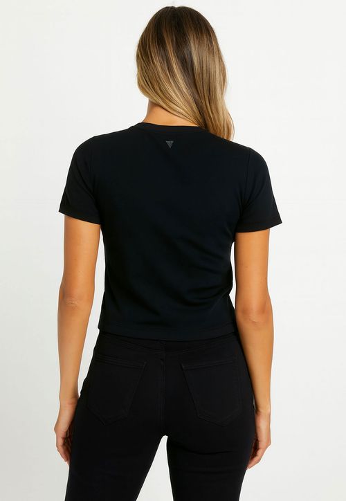 Blusa Baby Tee Hotfix GUESS Preto
