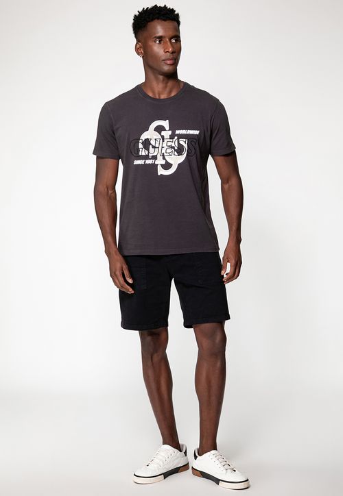 Bermuda Sarja Bolso Azul Escuro