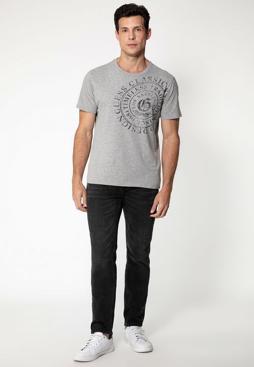 Camiseta Mandala Peito Cinza