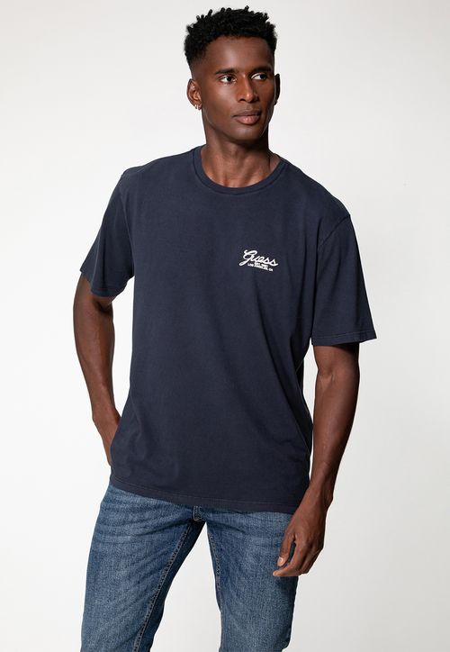 Camiseta Estampa GUESS Silk Azul Escuro