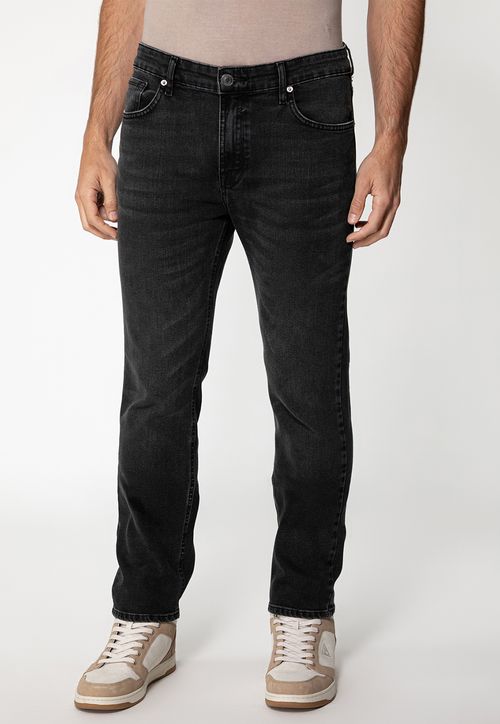 Calça Jeans Slim Straight Preto