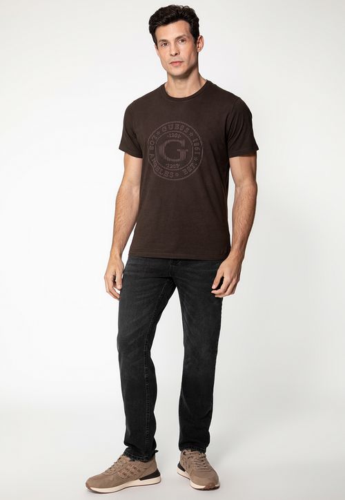 Camiseta G Relevo Marrom