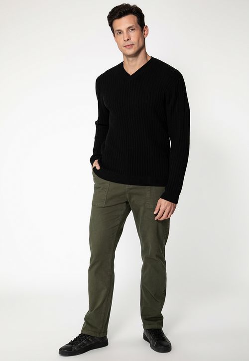 Suéter de Tricot Preto