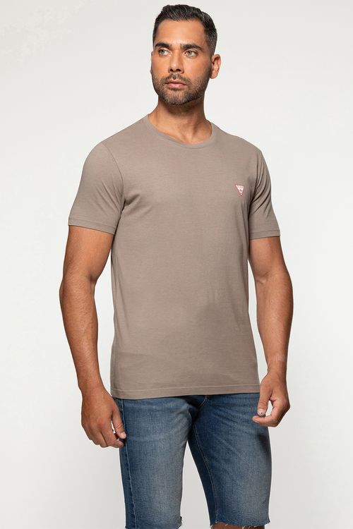 Camiseta Guess Triangulo Original Marrom