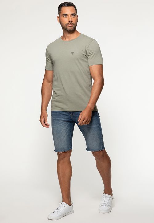 Camiseta Triângulo Emborrachado Guess Verde