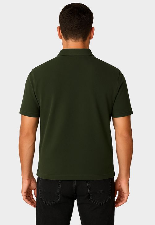 Camisa Polo Guess Waffle Verde Escuro