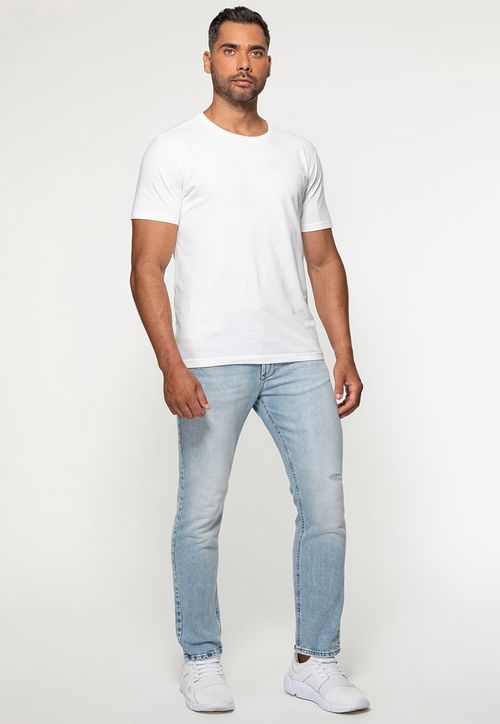 Camiseta Guess Bordado Centro Branco