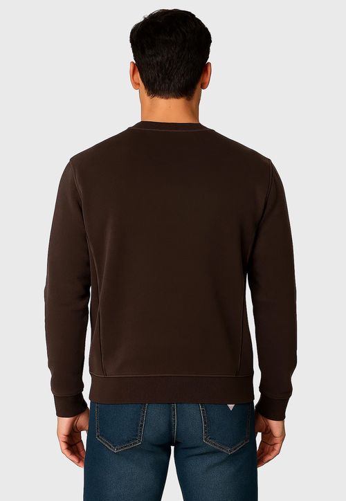Blusa de Moletom Logo Relevo Marrom