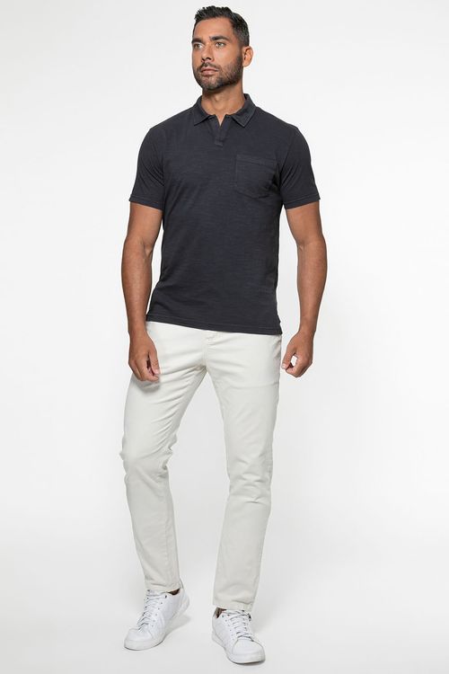 Camisa Polo Flamê Bolso Preto