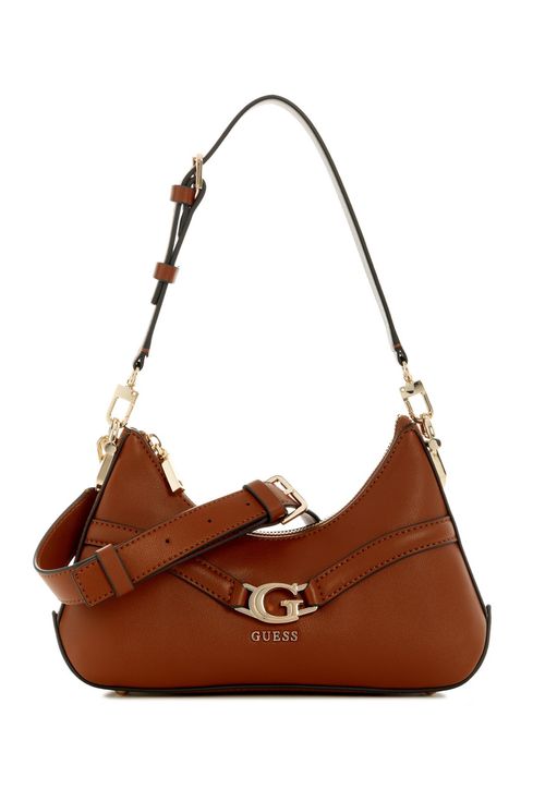 Bolsa Mini Dea Top Zip Shoulder Bag Marrom