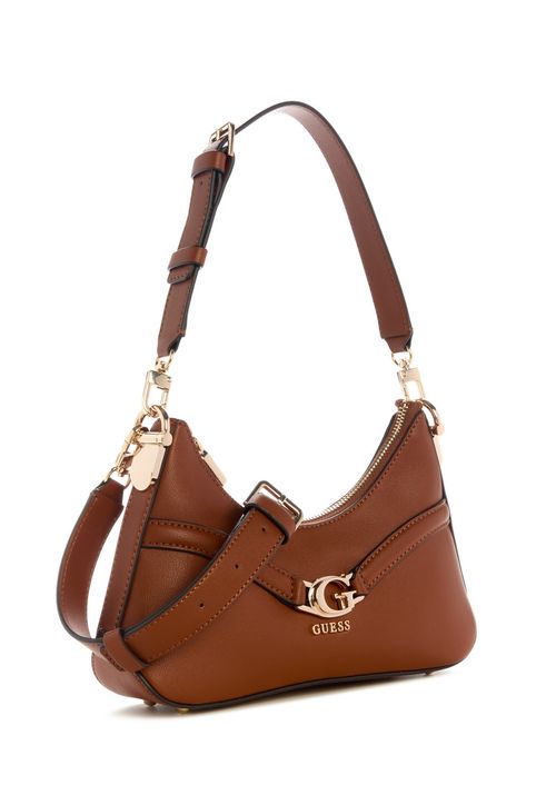 Bolsa Mini Dea Top Zip Shoulder Bag Marrom