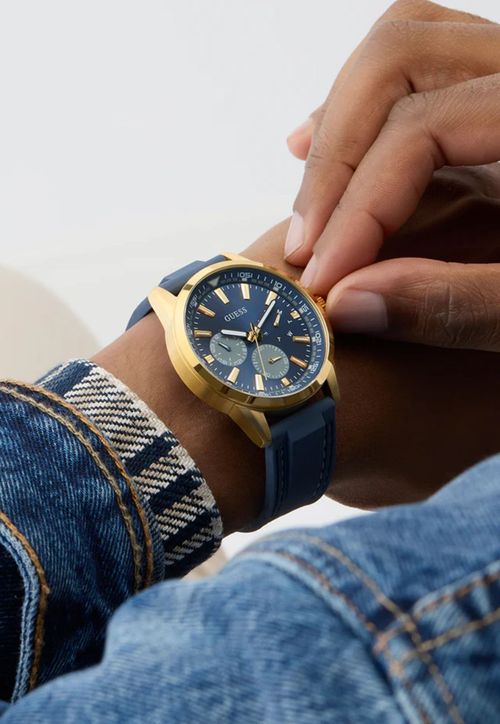 Relógio Sport Multifuncional Silicone Aço Azul