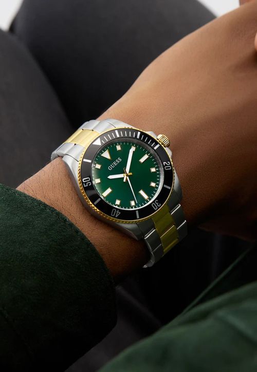 Relógio Sport Aço Dourado e Prata