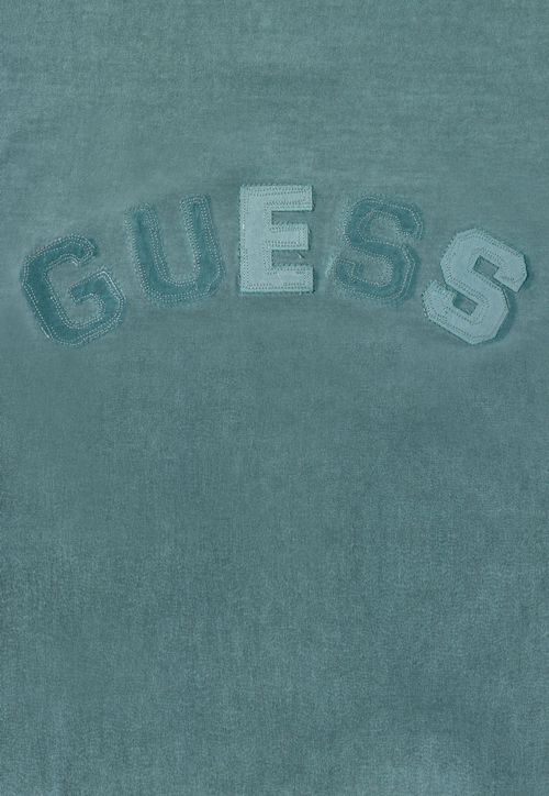Camiseta Guess Aplique Peito Azul