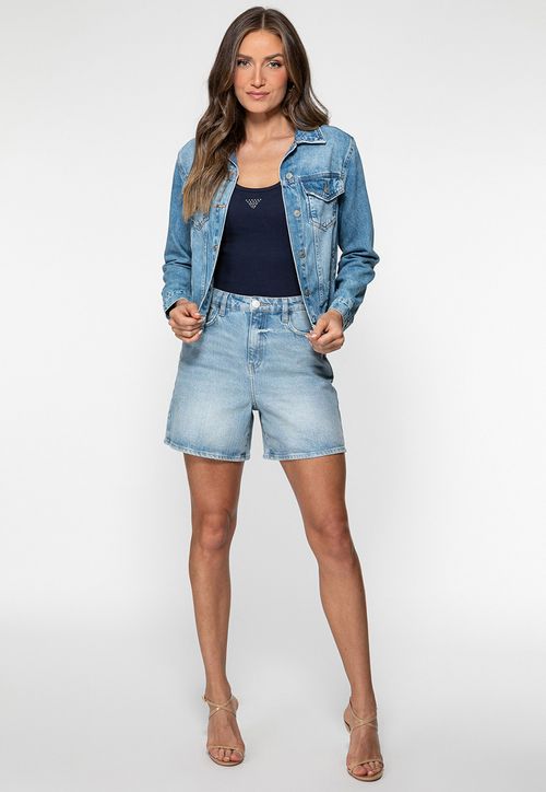 Jaqueta Jeans Guess Trucker Azul Claro