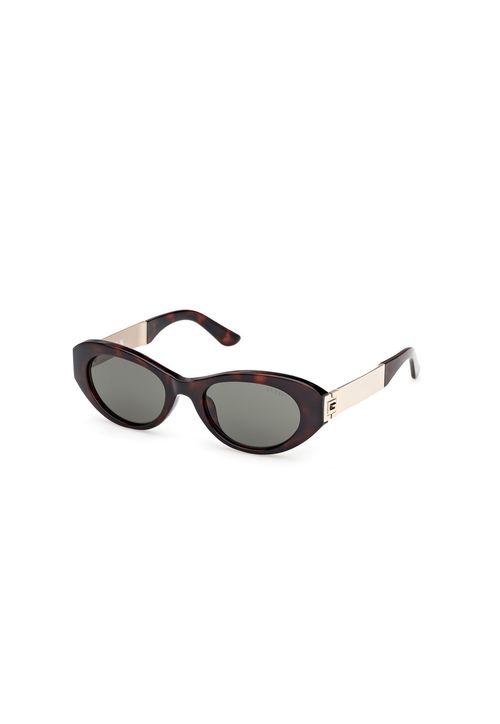 Óculos de Sol Oval Acetato Marrom