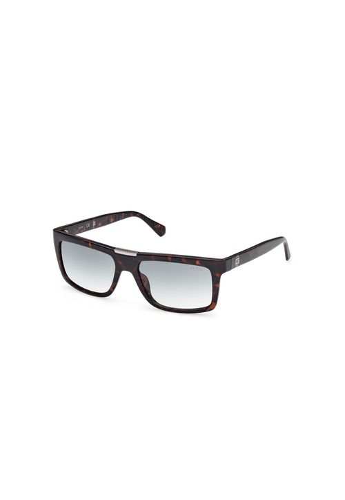 Óculos de Sol Retangular Acetato Marrom