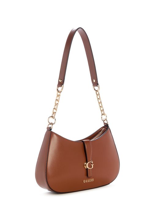 Bolsa Carrie Top Zip Shoulder Bag Marrom