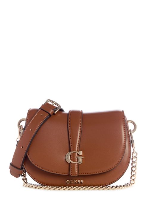 Bolsa Mini Carrie Flap Crossbody Marrom