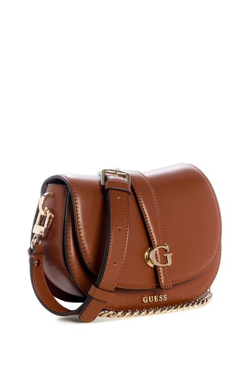 Bolsa Mini Carrie Flap Crossbody Marrom