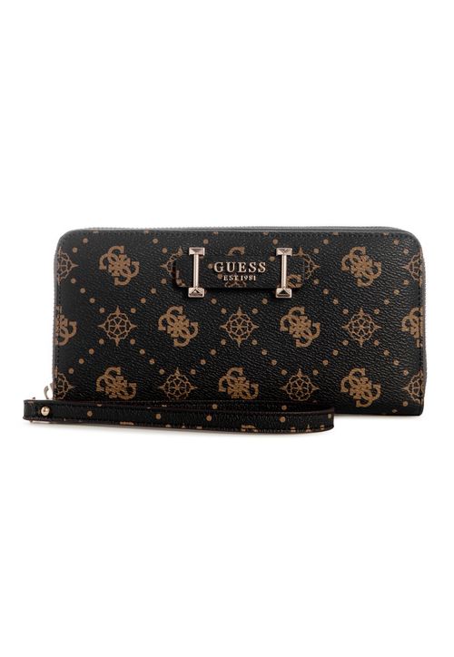 Carteira Carrie Logo Slg Lrg Zip Around Marrom