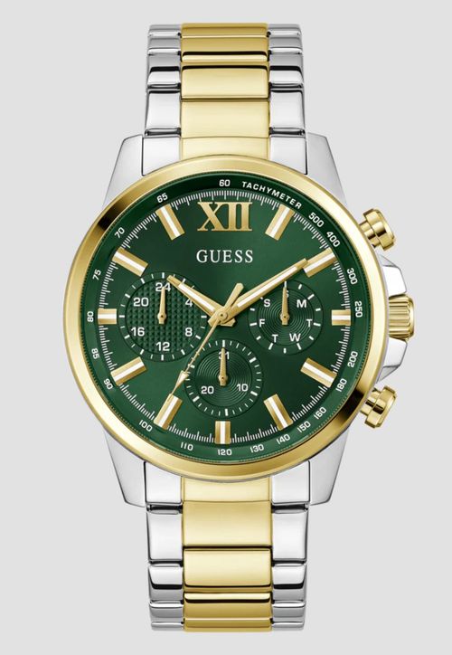 Relógio Analógico Multi-função Prata e Dourado