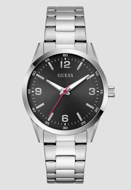 Relógio Redondo Analógico Sport Aço Prata