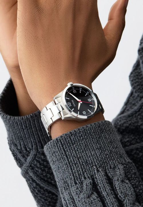 Relógio Redondo Analógico Sport Aço Prata