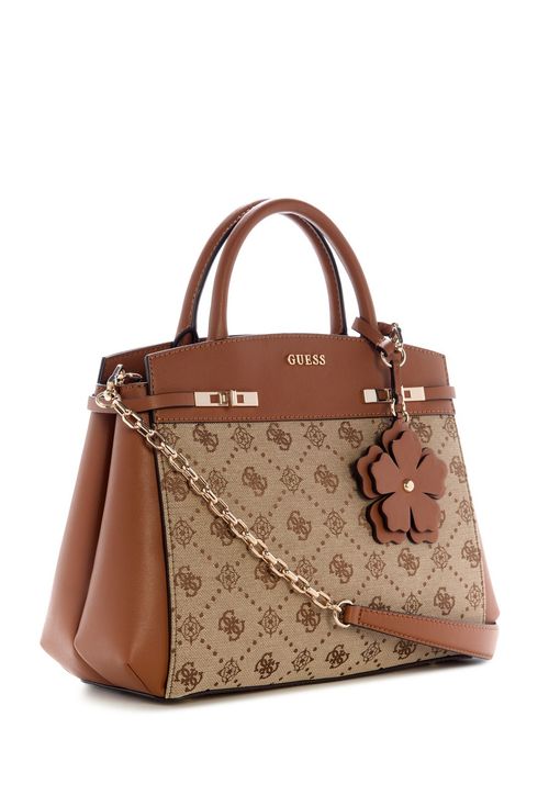 Bolsa Melinda Logo Tri Comp Satchel Bege