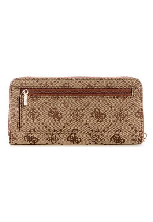 Carteira Melinda Logo Slg Lrg Zip Arnd Bege