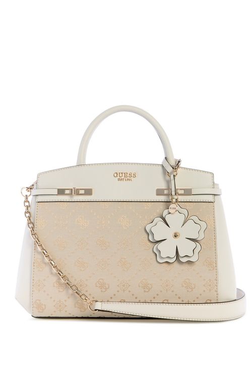 Bolsa Melinda Logo Tri Comp Satchel Off White