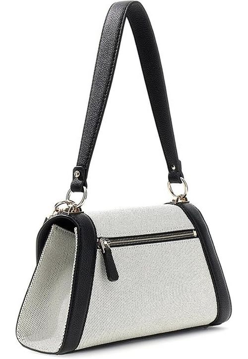 Bolsa Karnilla Flap Shoulder Bag Off White e Preta