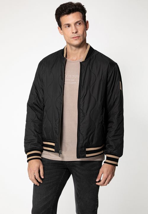 Jaqueta Bomber Nylon Preto