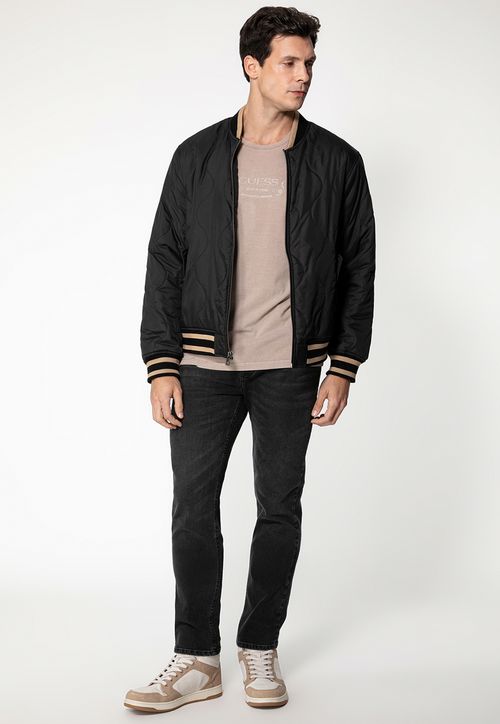 Jaqueta Bomber Nylon Preto