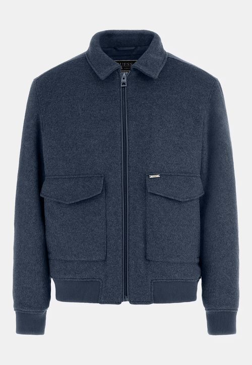 Jaqueta Bomber Lã Eco Azul Marinho