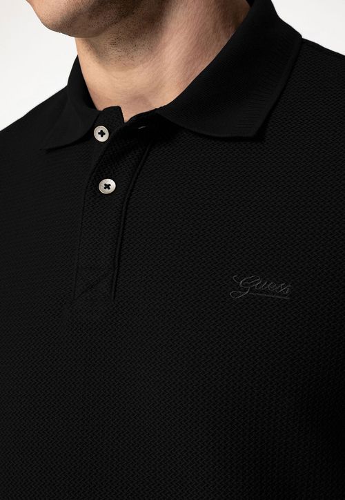 Camisa Polo Logo Cursivo Preto