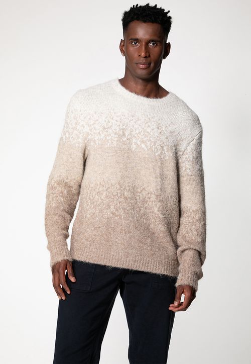 Blusa de Tricot Eco Degradê Bege