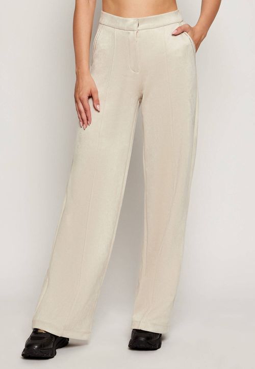 Calça Scuba Alfaiataria Bege