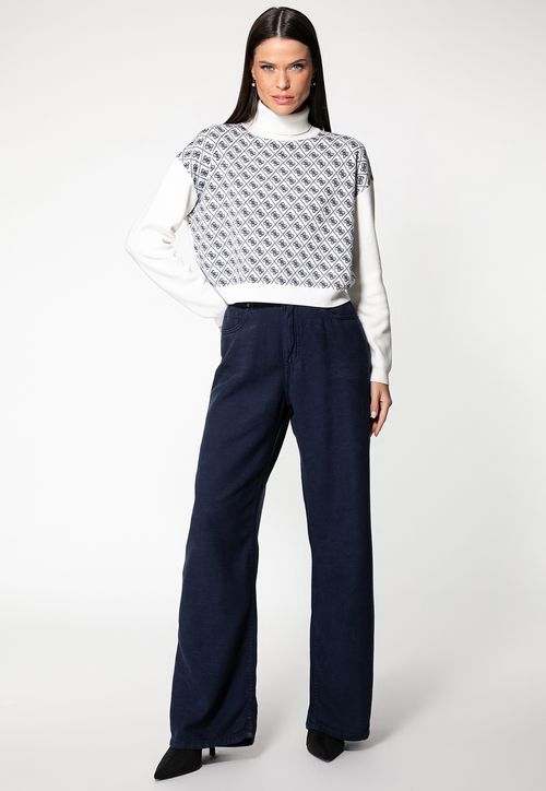 Blusa de Tricot Logo 4G Off White
