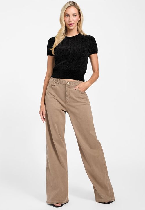 Blusa de Tricot Chenille Eco Preto