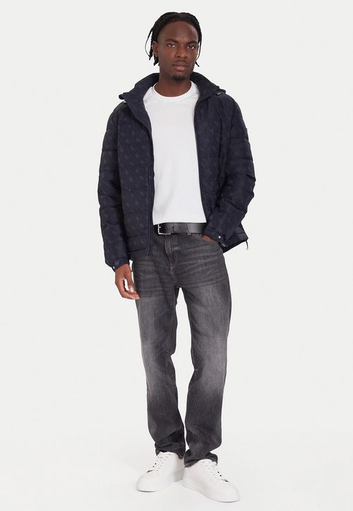 Jaqueta Puffer Monograma Azul Marinho